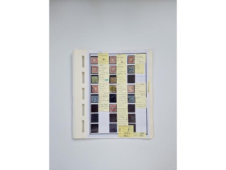 BADEN BIS WÜRTTEMBERG, Stempelsammlung auf einigen tausend Marken und Briefstücken und ein paar Dutzend Belegen, dabei auch N