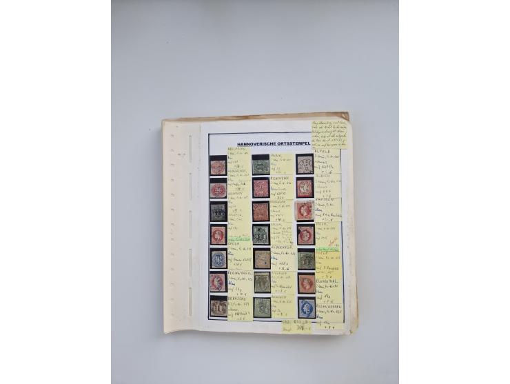 BADEN BIS WÜRTTEMBERG, Stempelsammlung auf einigen tausend Marken und Briefstücken und ein paar Dutzend Belegen, dabei auch N