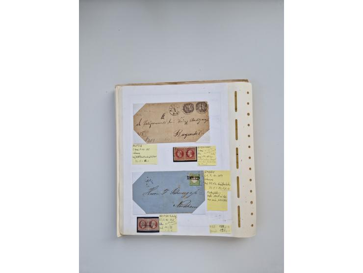 BADEN BIS WÜRTTEMBERG, Stempelsammlung auf einigen tausend Marken und Briefstücken und ein paar Dutzend Belegen, dabei auch N