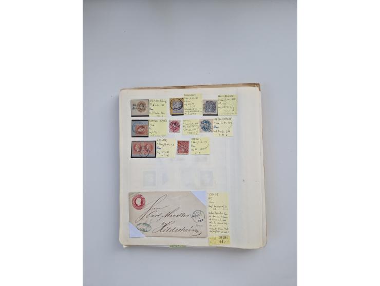 BADEN BIS WÜRTTEMBERG, Stempelsammlung auf einigen tausend Marken und Briefstücken und ein paar Dutzend Belegen, dabei auch N