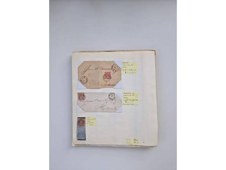 BADEN BIS WÜRTTEMBERG, Stempelsammlung auf einigen tausend Marken und Briefstücken und ein paar Dutzend Belegen, dabei auch N