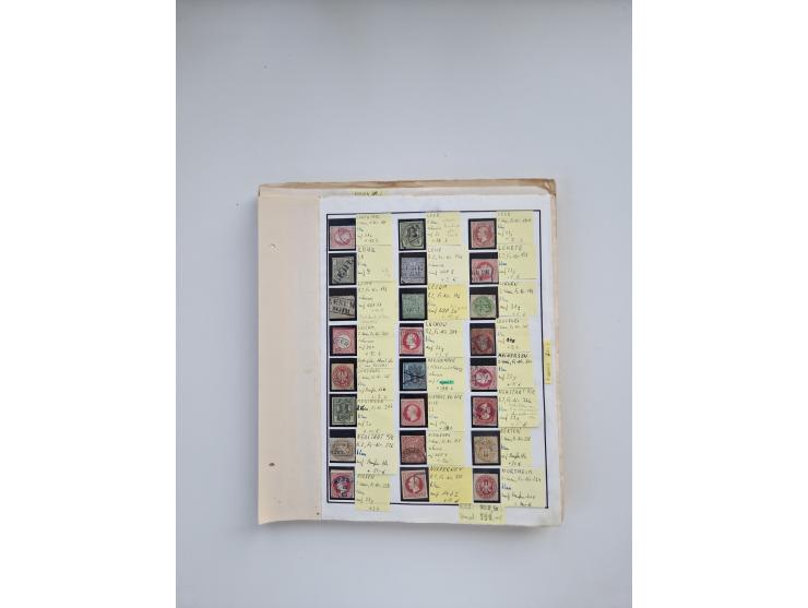 BADEN BIS WÜRTTEMBERG, Stempelsammlung auf einigen tausend Marken und Briefstücken und ein paar Dutzend Belegen, dabei auch N