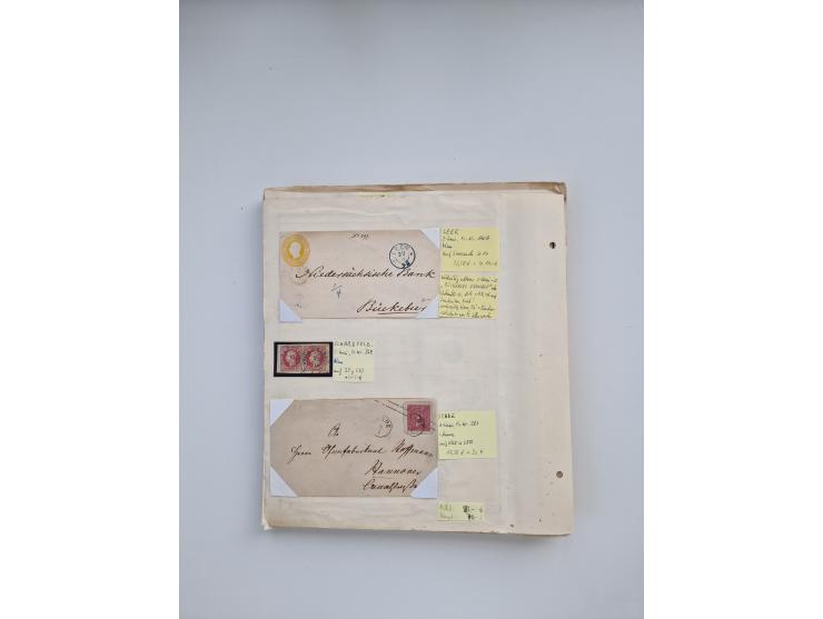 BADEN BIS WÜRTTEMBERG, Stempelsammlung auf einigen tausend Marken und Briefstücken und ein paar Dutzend Belegen, dabei auch N