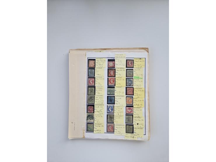 BADEN BIS WÜRTTEMBERG, Stempelsammlung auf einigen tausend Marken und Briefstücken und ein paar Dutzend Belegen, dabei auch N