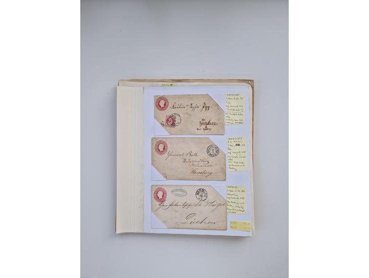 BADEN BIS WÜRTTEMBERG, Stempelsammlung auf einigen tausend Marken und Briefstücken und ein paar Dutzend Belegen, dabei auch N