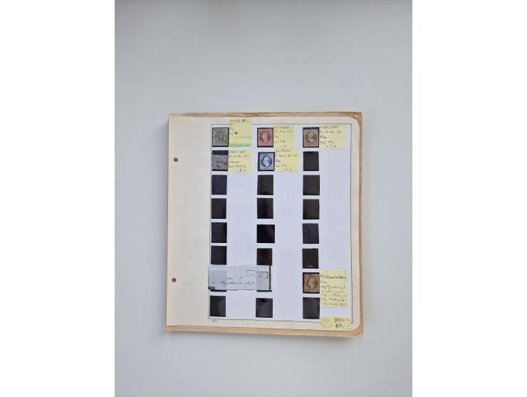 BADEN BIS WÜRTTEMBERG, Stempelsammlung auf einigen tausend Marken und Briefstücken und ein paar Dutzend Belegen, dabei auch N