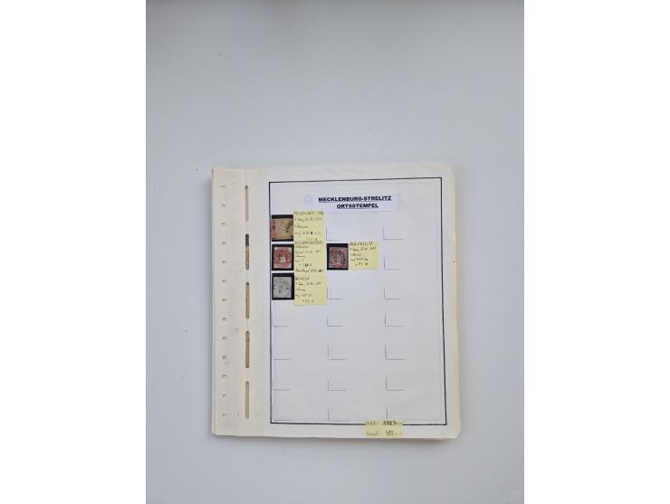 BADEN BIS WÜRTTEMBERG, Stempelsammlung auf einigen tausend Marken und Briefstücken und ein paar Dutzend Belegen, dabei auch N