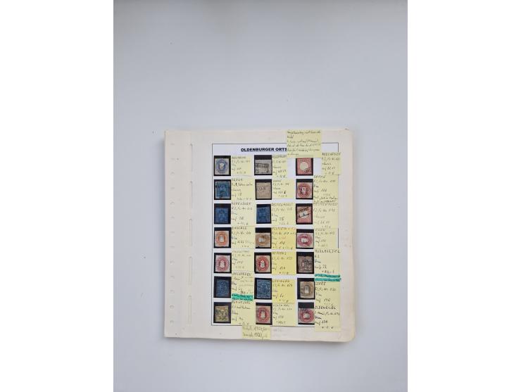 BADEN BIS WÜRTTEMBERG, Stempelsammlung auf einigen tausend Marken und Briefstücken und ein paar Dutzend Belegen, dabei auch N