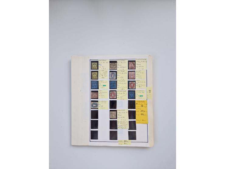 BADEN BIS WÜRTTEMBERG, Stempelsammlung auf einigen tausend Marken und Briefstücken und ein paar Dutzend Belegen, dabei auch N