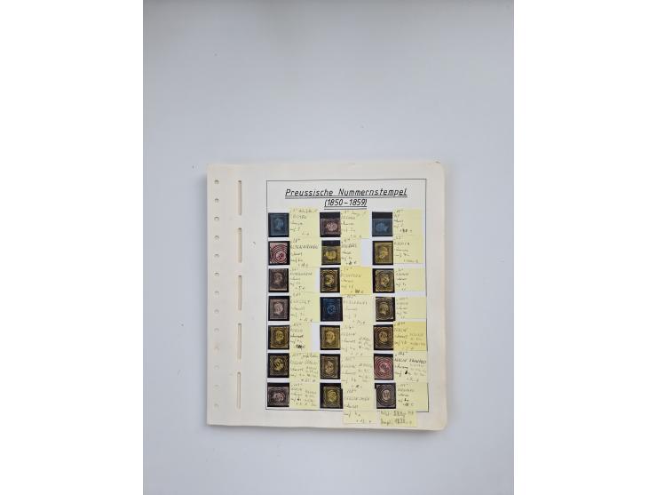 BADEN BIS WÜRTTEMBERG, Stempelsammlung auf einigen tausend Marken und Briefstücken und ein paar Dutzend Belegen, dabei auch N