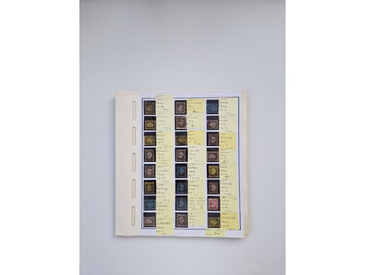 BADEN BIS WÜRTTEMBERG, Stempelsammlung auf einigen tausend Marken und Briefstücken und ein paar Dutzend Belegen, dabei auch N