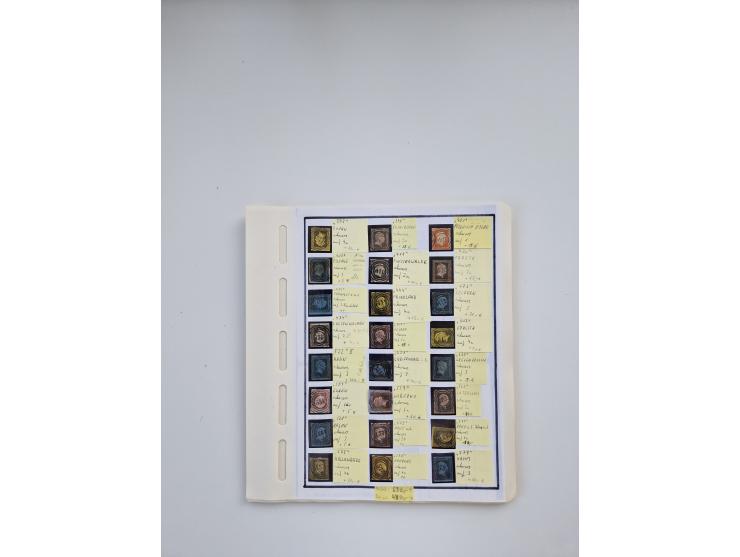 BADEN BIS WÜRTTEMBERG, Stempelsammlung auf einigen tausend Marken und Briefstücken und ein paar Dutzend Belegen, dabei auch N