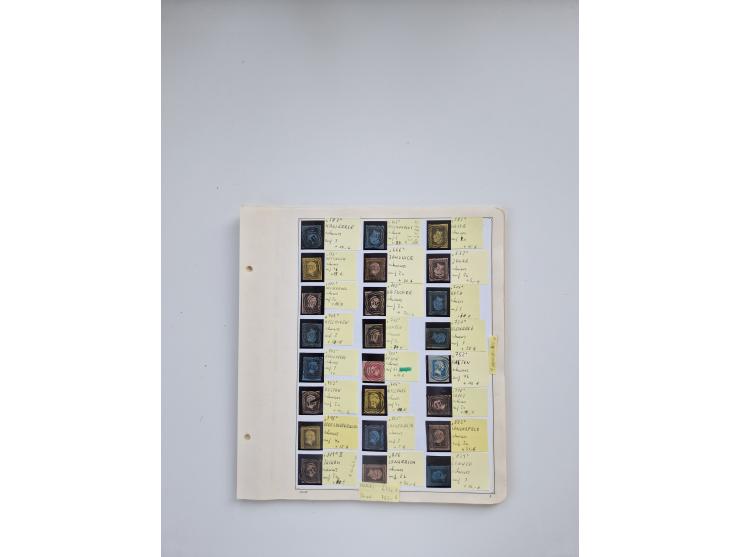 BADEN BIS WÜRTTEMBERG, Stempelsammlung auf einigen tausend Marken und Briefstücken und ein paar Dutzend Belegen, dabei auch N