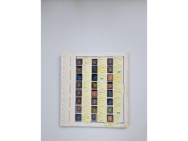 BADEN BIS WÜRTTEMBERG, Stempelsammlung auf einigen tausend Marken und Briefstücken und ein paar Dutzend Belegen, dabei auch N