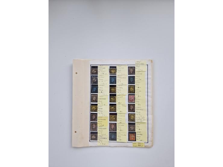 BADEN BIS WÜRTTEMBERG, Stempelsammlung auf einigen tausend Marken und Briefstücken und ein paar Dutzend Belegen, dabei auch N