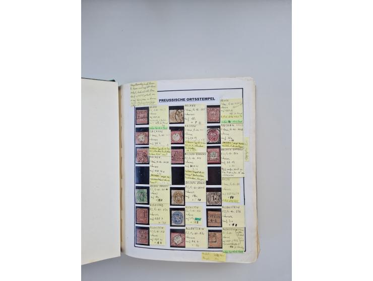 BADEN BIS WÜRTTEMBERG, Stempelsammlung auf einigen tausend Marken und Briefstücken und ein paar Dutzend Belegen, dabei auch N