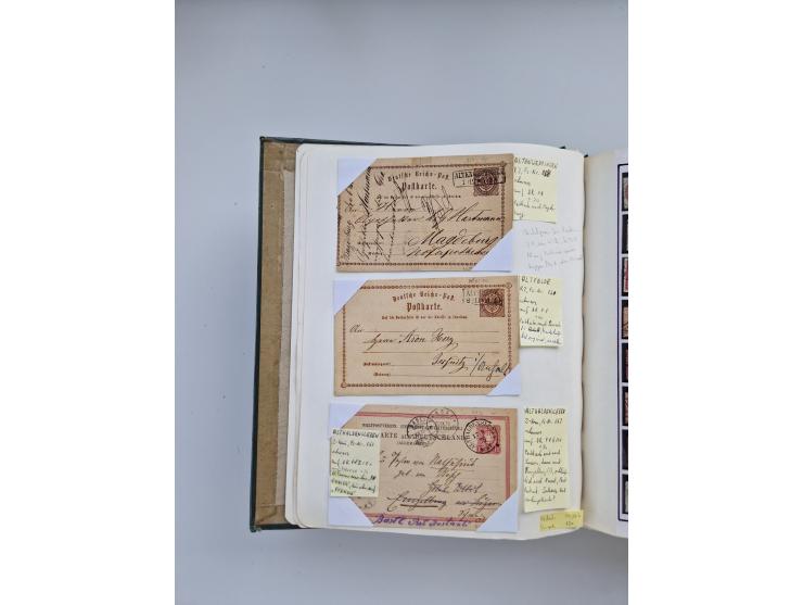 BADEN BIS WÜRTTEMBERG, Stempelsammlung auf einigen tausend Marken und Briefstücken und ein paar Dutzend Belegen, dabei auch N