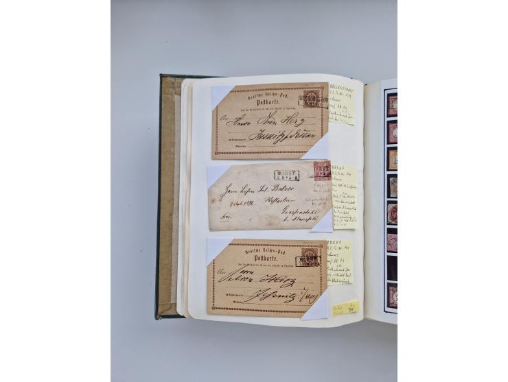 BADEN BIS WÜRTTEMBERG, Stempelsammlung auf einigen tausend Marken und Briefstücken und ein paar Dutzend Belegen, dabei auch N