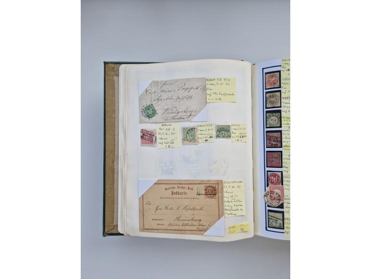 BADEN BIS WÜRTTEMBERG, Stempelsammlung auf einigen tausend Marken und Briefstücken und ein paar Dutzend Belegen, dabei auch N