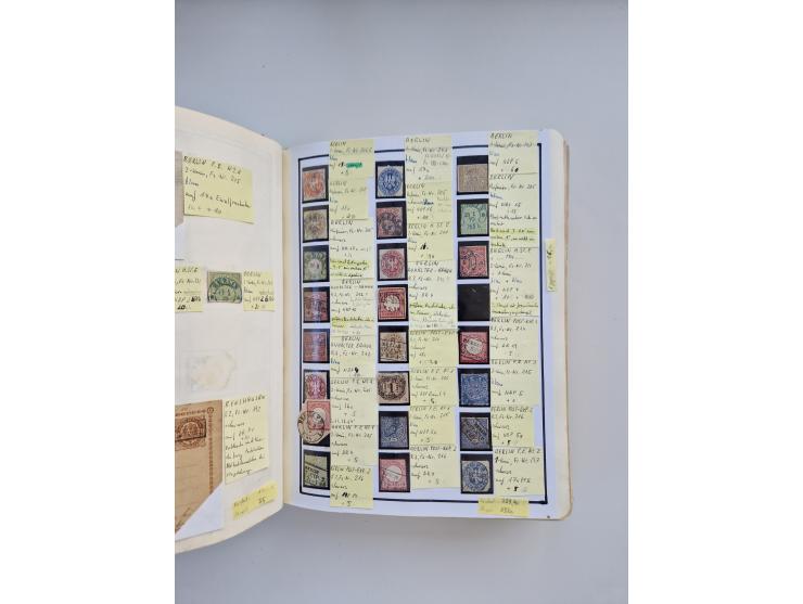 BADEN BIS WÜRTTEMBERG, Stempelsammlung auf einigen tausend Marken und Briefstücken und ein paar Dutzend Belegen, dabei auch N