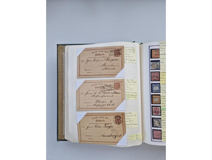 BADEN BIS WÜRTTEMBERG, Stempelsammlung auf einigen tausend Marken und Briefstücken und ein paar Dutzend Belegen, dabei auch N