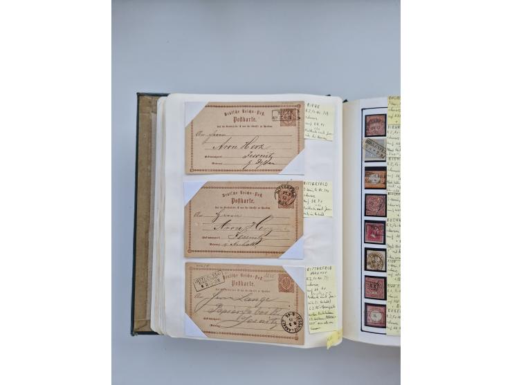 BADEN BIS WÜRTTEMBERG, Stempelsammlung auf einigen tausend Marken und Briefstücken und ein paar Dutzend Belegen, dabei auch N