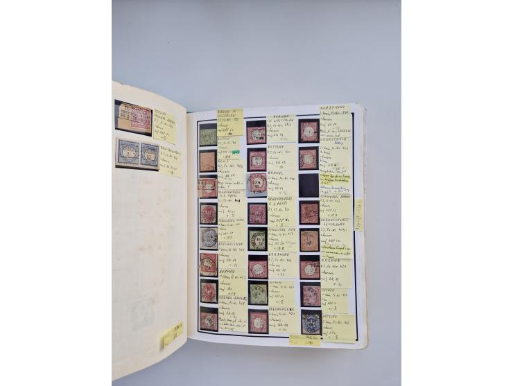 BADEN BIS WÜRTTEMBERG, Stempelsammlung auf einigen tausend Marken und Briefstücken und ein paar Dutzend Belegen, dabei auch N