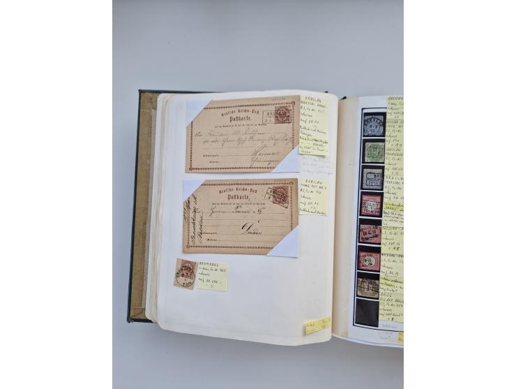 BADEN BIS WÜRTTEMBERG, Stempelsammlung auf einigen tausend Marken und Briefstücken und ein paar Dutzend Belegen, dabei auch N