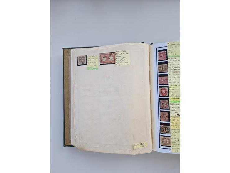 BADEN BIS WÜRTTEMBERG, Stempelsammlung auf einigen tausend Marken und Briefstücken und ein paar Dutzend Belegen, dabei auch N