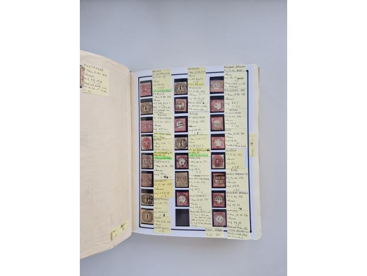 BADEN BIS WÜRTTEMBERG, Stempelsammlung auf einigen tausend Marken und Briefstücken und ein paar Dutzend Belegen, dabei auch N