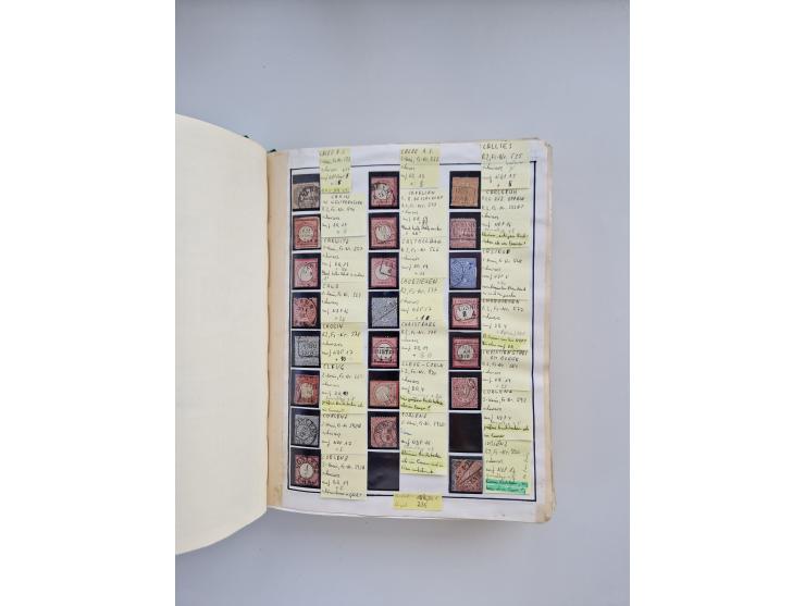 BADEN BIS WÜRTTEMBERG, Stempelsammlung auf einigen tausend Marken und Briefstücken und ein paar Dutzend Belegen, dabei auch N