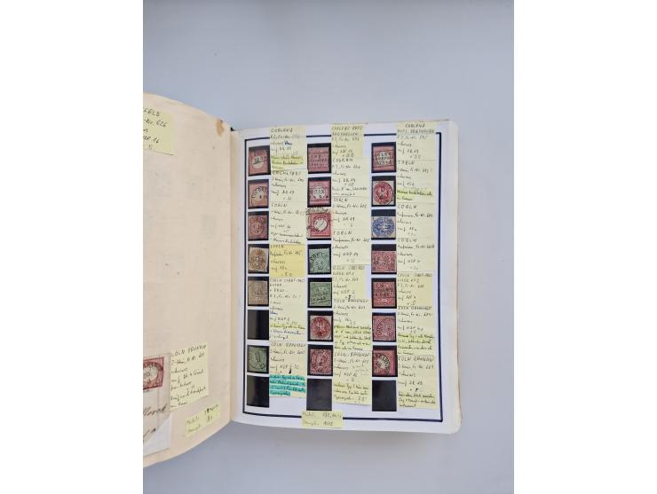 BADEN BIS WÜRTTEMBERG, Stempelsammlung auf einigen tausend Marken und Briefstücken und ein paar Dutzend Belegen, dabei auch N