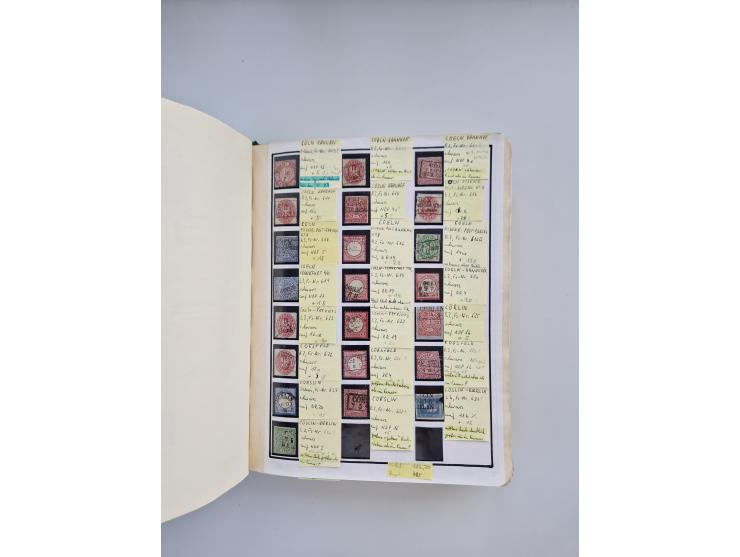 BADEN BIS WÜRTTEMBERG, Stempelsammlung auf einigen tausend Marken und Briefstücken und ein paar Dutzend Belegen, dabei auch N