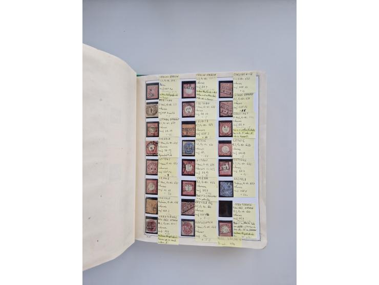 BADEN BIS WÜRTTEMBERG, Stempelsammlung auf einigen tausend Marken und Briefstücken und ein paar Dutzend Belegen, dabei auch N