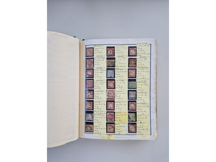 BADEN BIS WÜRTTEMBERG, Stempelsammlung auf einigen tausend Marken und Briefstücken und ein paar Dutzend Belegen, dabei auch N