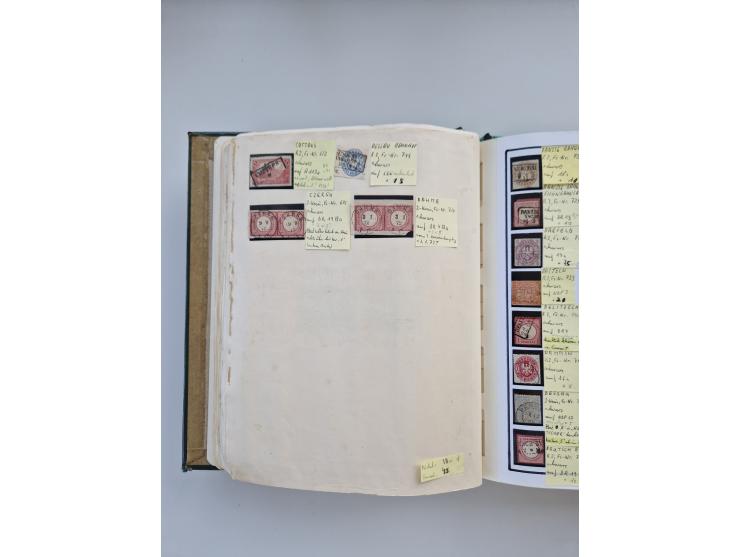 BADEN BIS WÜRTTEMBERG, Stempelsammlung auf einigen tausend Marken und Briefstücken und ein paar Dutzend Belegen, dabei auch N