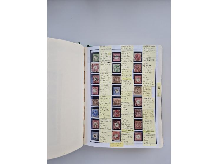 BADEN BIS WÜRTTEMBERG, Stempelsammlung auf einigen tausend Marken und Briefstücken und ein paar Dutzend Belegen, dabei auch N