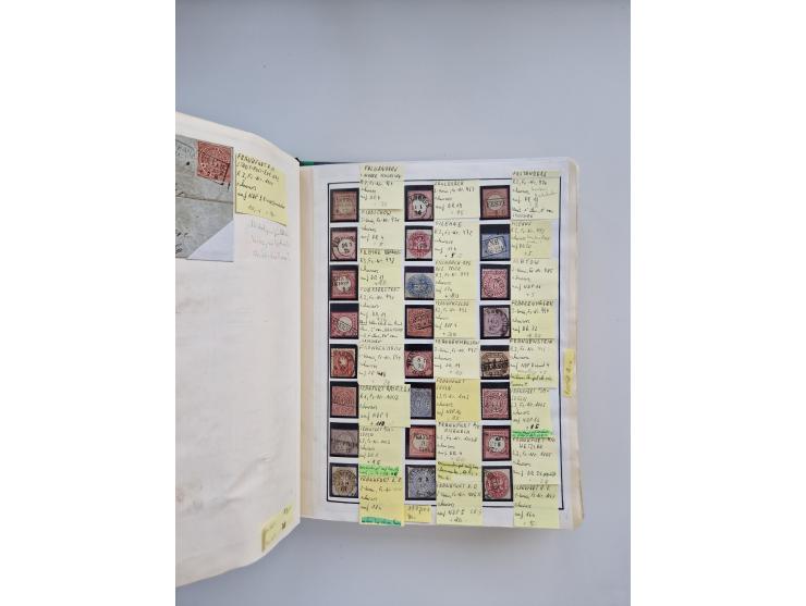 BADEN BIS WÜRTTEMBERG, Stempelsammlung auf einigen tausend Marken und Briefstücken und ein paar Dutzend Belegen, dabei auch N