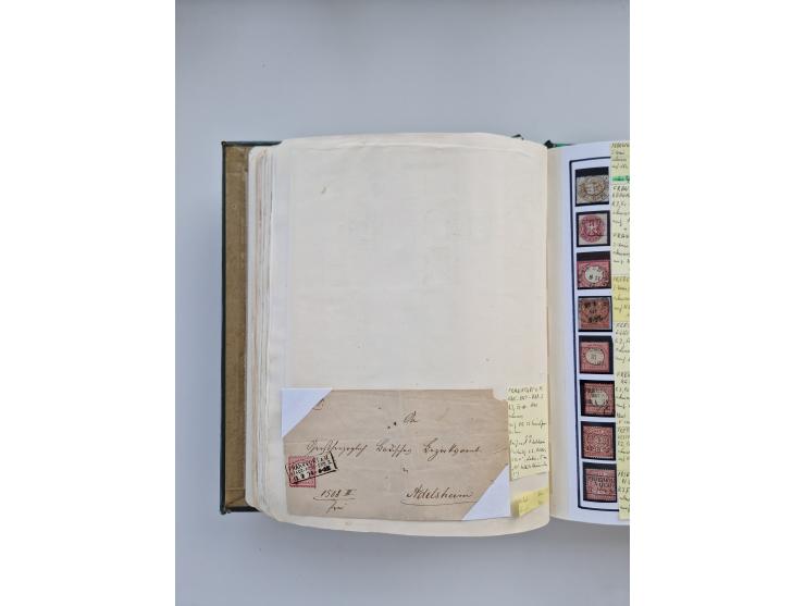 BADEN BIS WÜRTTEMBERG, Stempelsammlung auf einigen tausend Marken und Briefstücken und ein paar Dutzend Belegen, dabei auch N