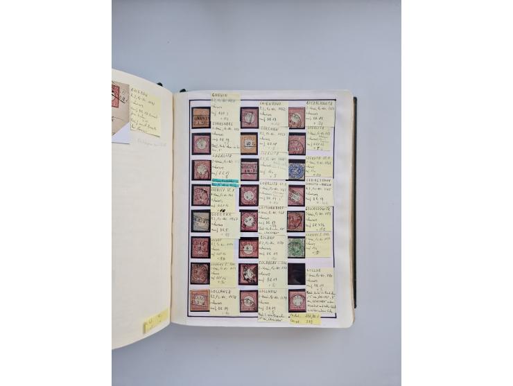 BADEN BIS WÜRTTEMBERG, Stempelsammlung auf einigen tausend Marken und Briefstücken und ein paar Dutzend Belegen, dabei auch N