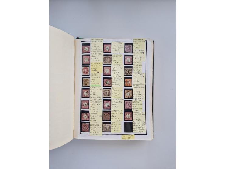 BADEN BIS WÜRTTEMBERG, Stempelsammlung auf einigen tausend Marken und Briefstücken und ein paar Dutzend Belegen, dabei auch N