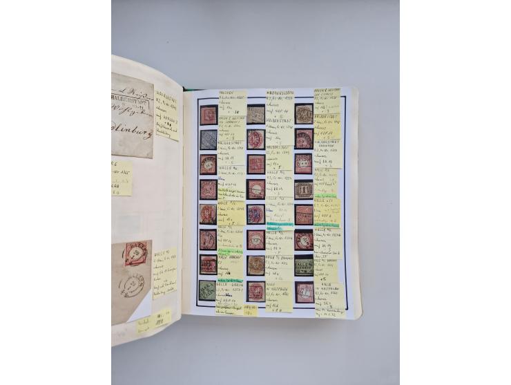 BADEN BIS WÜRTTEMBERG, Stempelsammlung auf einigen tausend Marken und Briefstücken und ein paar Dutzend Belegen, dabei auch N