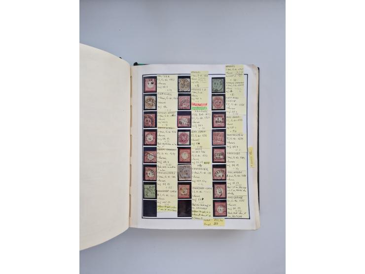 BADEN BIS WÜRTTEMBERG, Stempelsammlung auf einigen tausend Marken und Briefstücken und ein paar Dutzend Belegen, dabei auch N