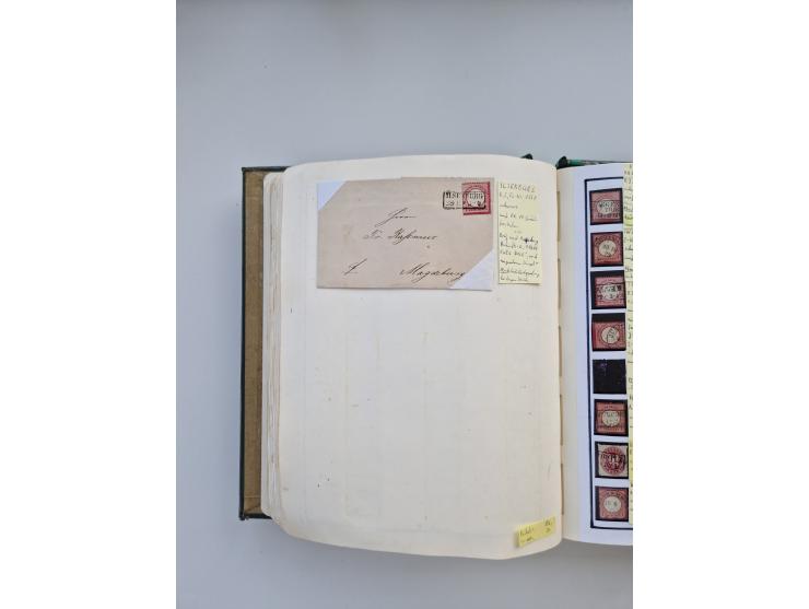 BADEN BIS WÜRTTEMBERG, Stempelsammlung auf einigen tausend Marken und Briefstücken und ein paar Dutzend Belegen, dabei auch N