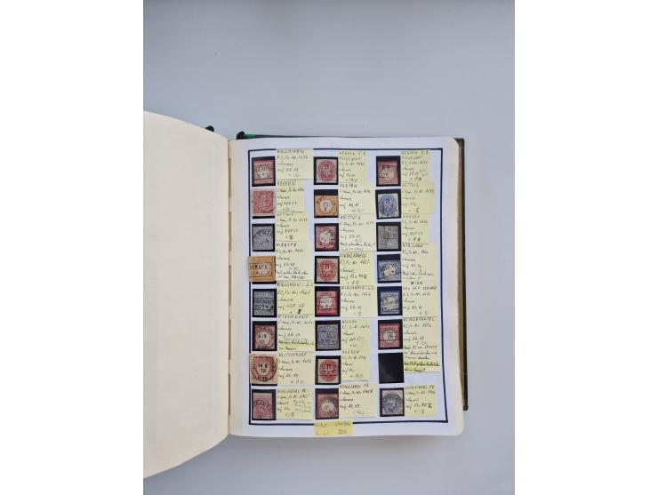 BADEN BIS WÜRTTEMBERG, Stempelsammlung auf einigen tausend Marken und Briefstücken und ein paar Dutzend Belegen, dabei auch N