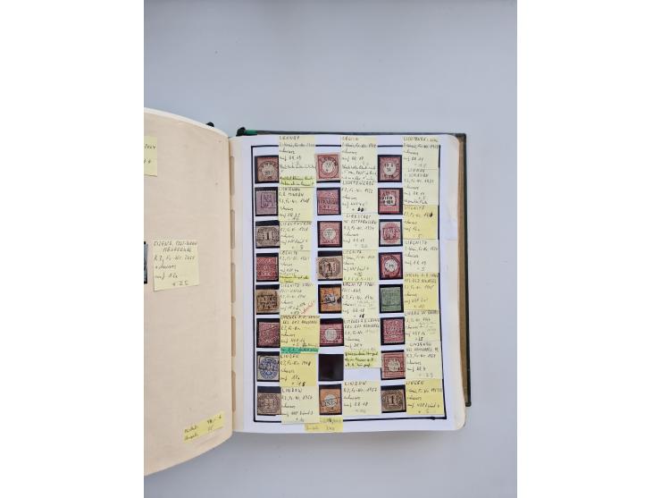 BADEN BIS WÜRTTEMBERG, Stempelsammlung auf einigen tausend Marken und Briefstücken und ein paar Dutzend Belegen, dabei auch N