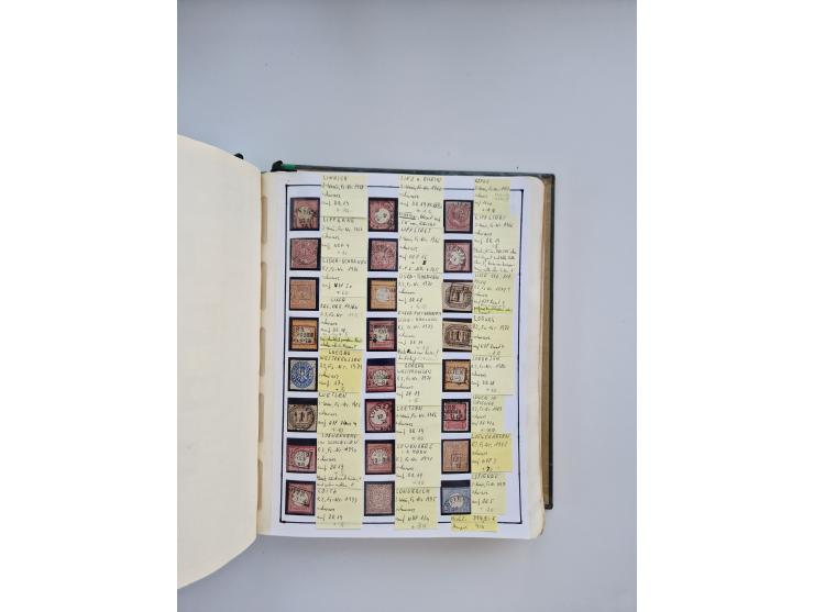 BADEN BIS WÜRTTEMBERG, Stempelsammlung auf einigen tausend Marken und Briefstücken und ein paar Dutzend Belegen, dabei auch N