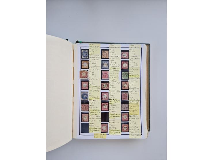 BADEN BIS WÜRTTEMBERG, Stempelsammlung auf einigen tausend Marken und Briefstücken und ein paar Dutzend Belegen, dabei auch N