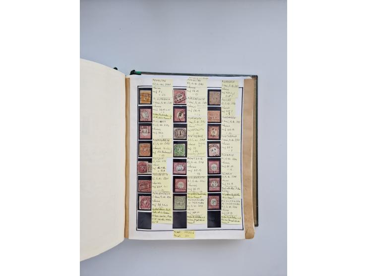 BADEN BIS WÜRTTEMBERG, Stempelsammlung auf einigen tausend Marken und Briefstücken und ein paar Dutzend Belegen, dabei auch N