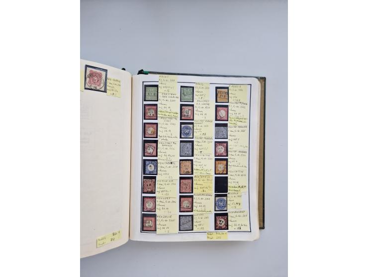 BADEN BIS WÜRTTEMBERG, Stempelsammlung auf einigen tausend Marken und Briefstücken und ein paar Dutzend Belegen, dabei auch N